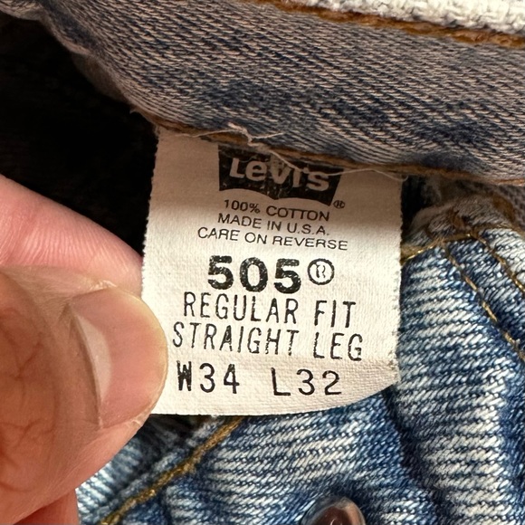 Vintage Levis 505 Jeans 34 X 32 Made In Usa - Picture 4 of 8